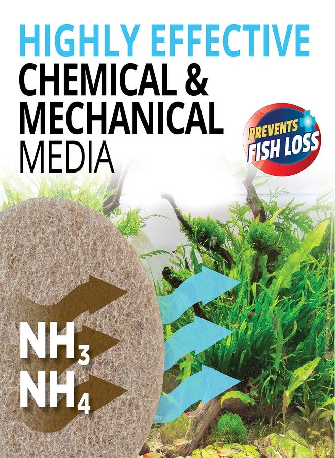 فلوفال وسادة إزالة الأمونيا Fluval FX4/FX6، وسائط ترشيح بديلة لأحواض السمك، عبوة من 3 قطع - Image 4